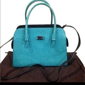 Michael Kors Gia ostrich embossed satchel bag